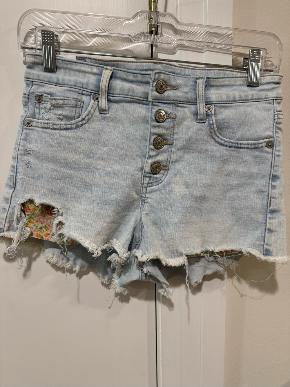 American Eagle denim distressed shorts
